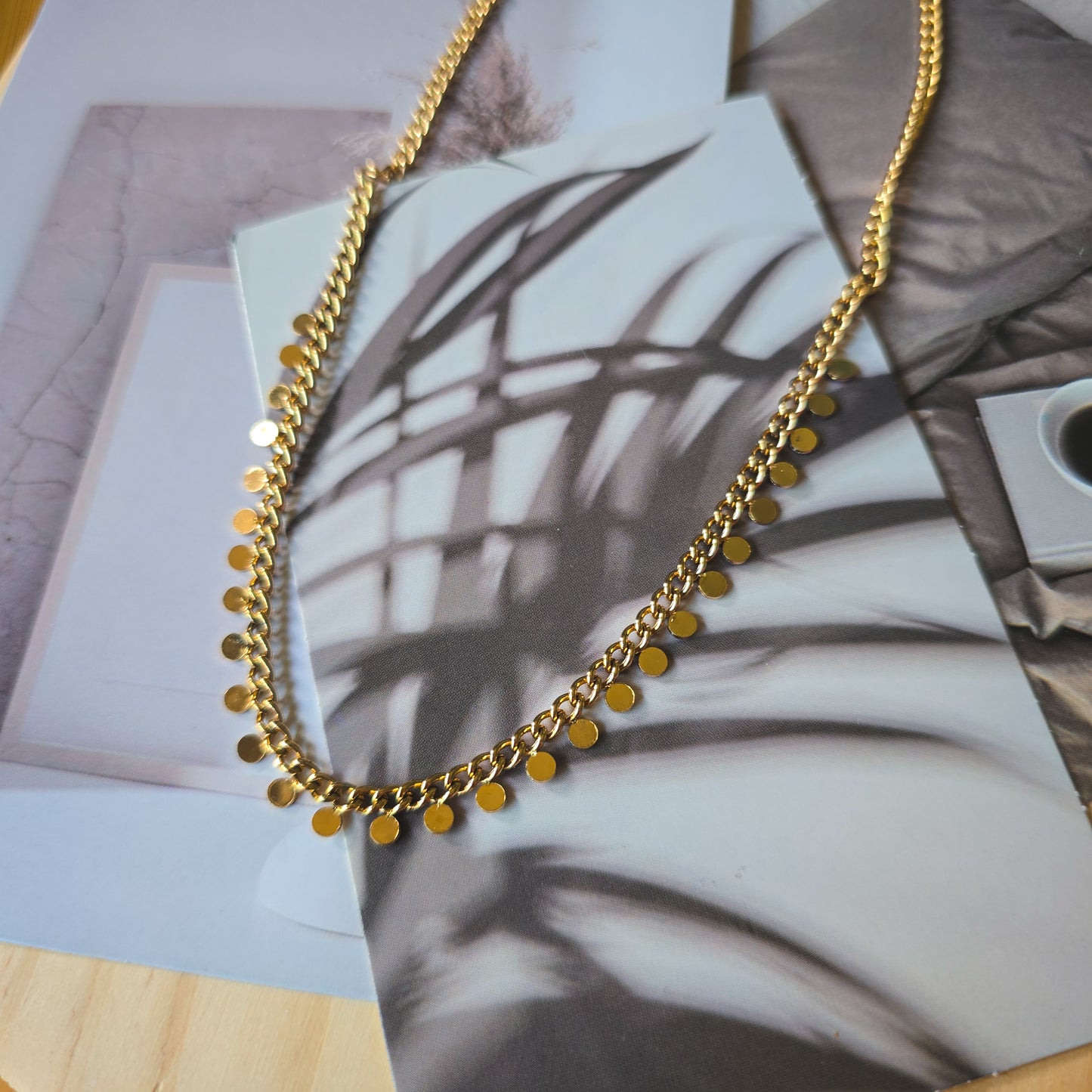 Tassel steel gold necklace
