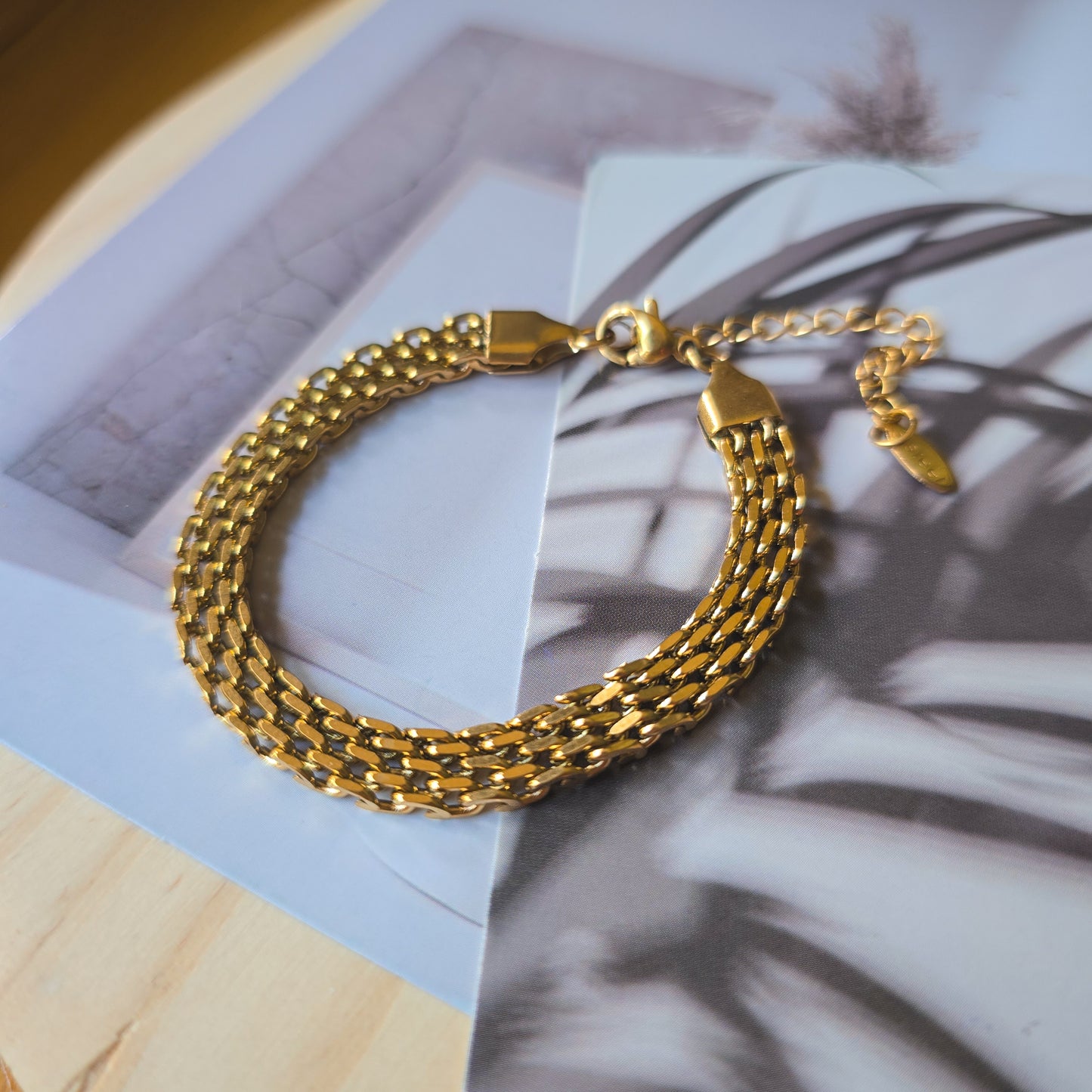 Woven elegant Gold bracelet