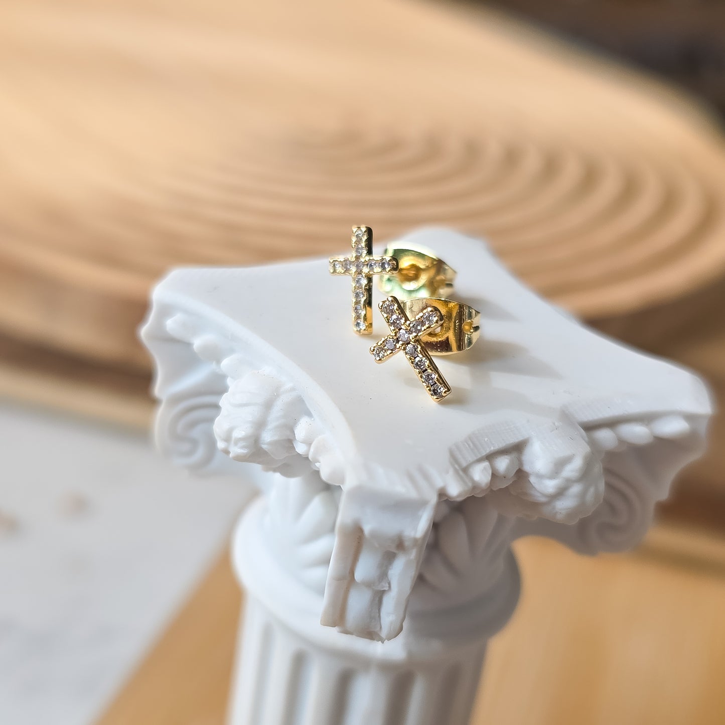 Cross Rhinestone earrings