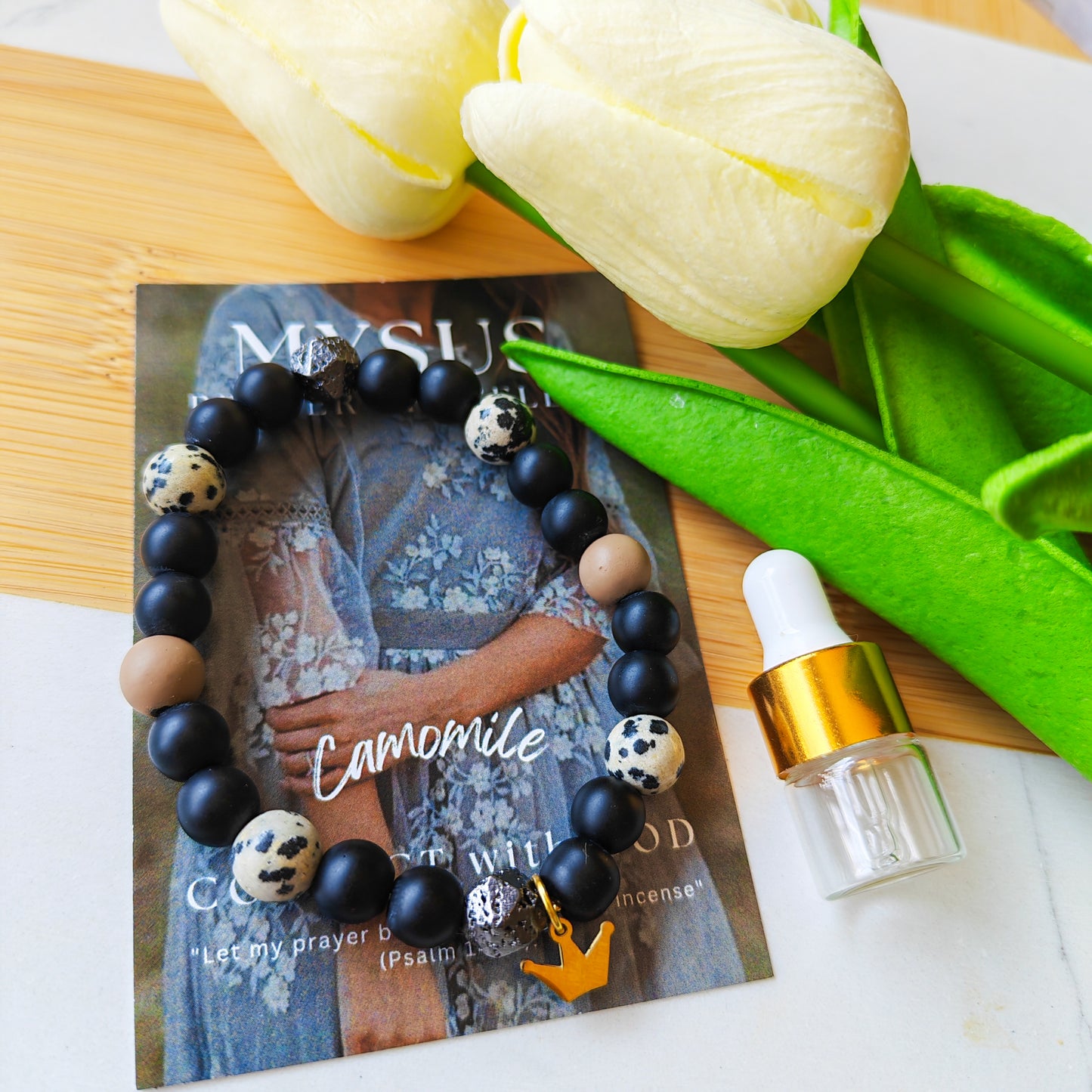 Chamomile - Natural stone PRAYER bracelet