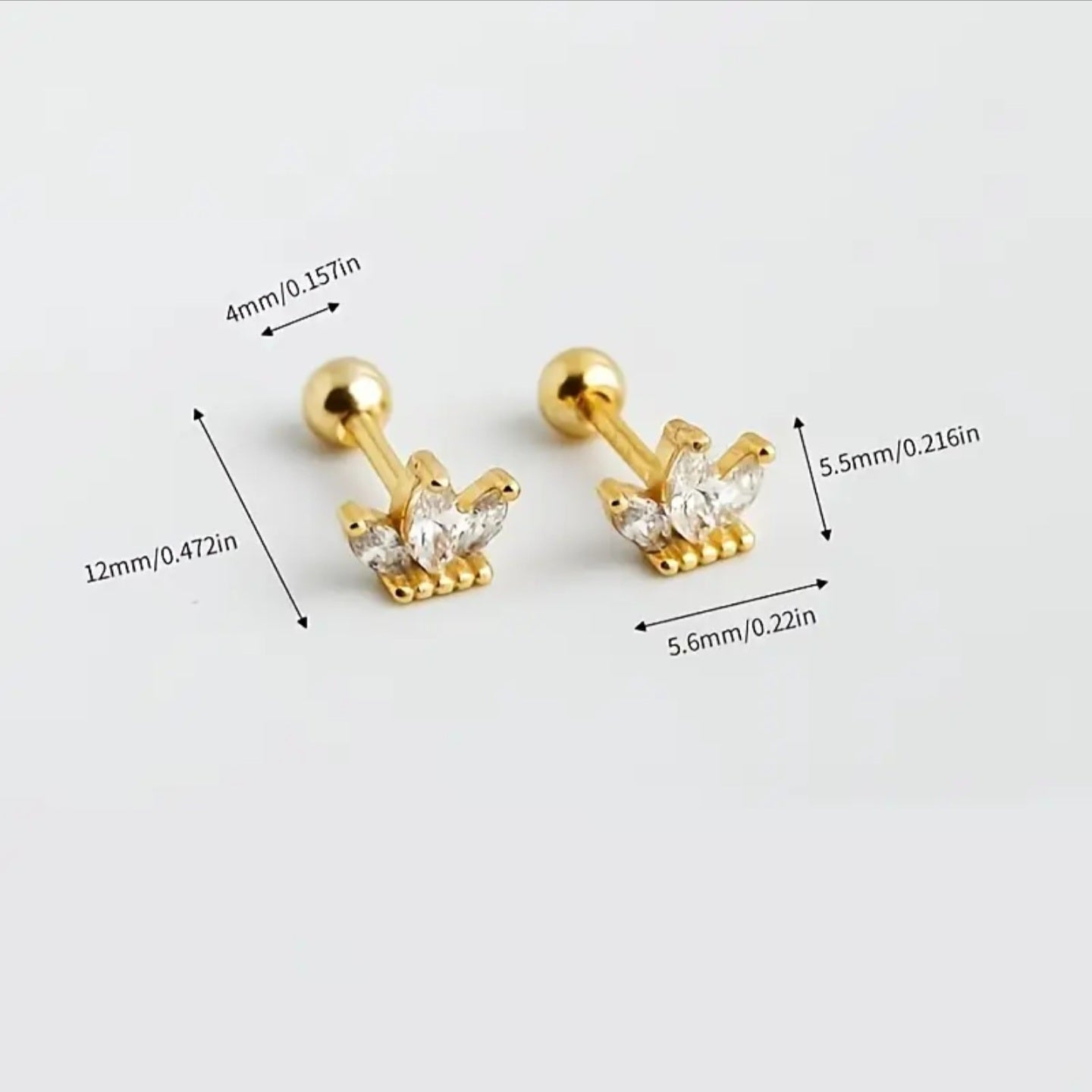 Stud Crown earings
