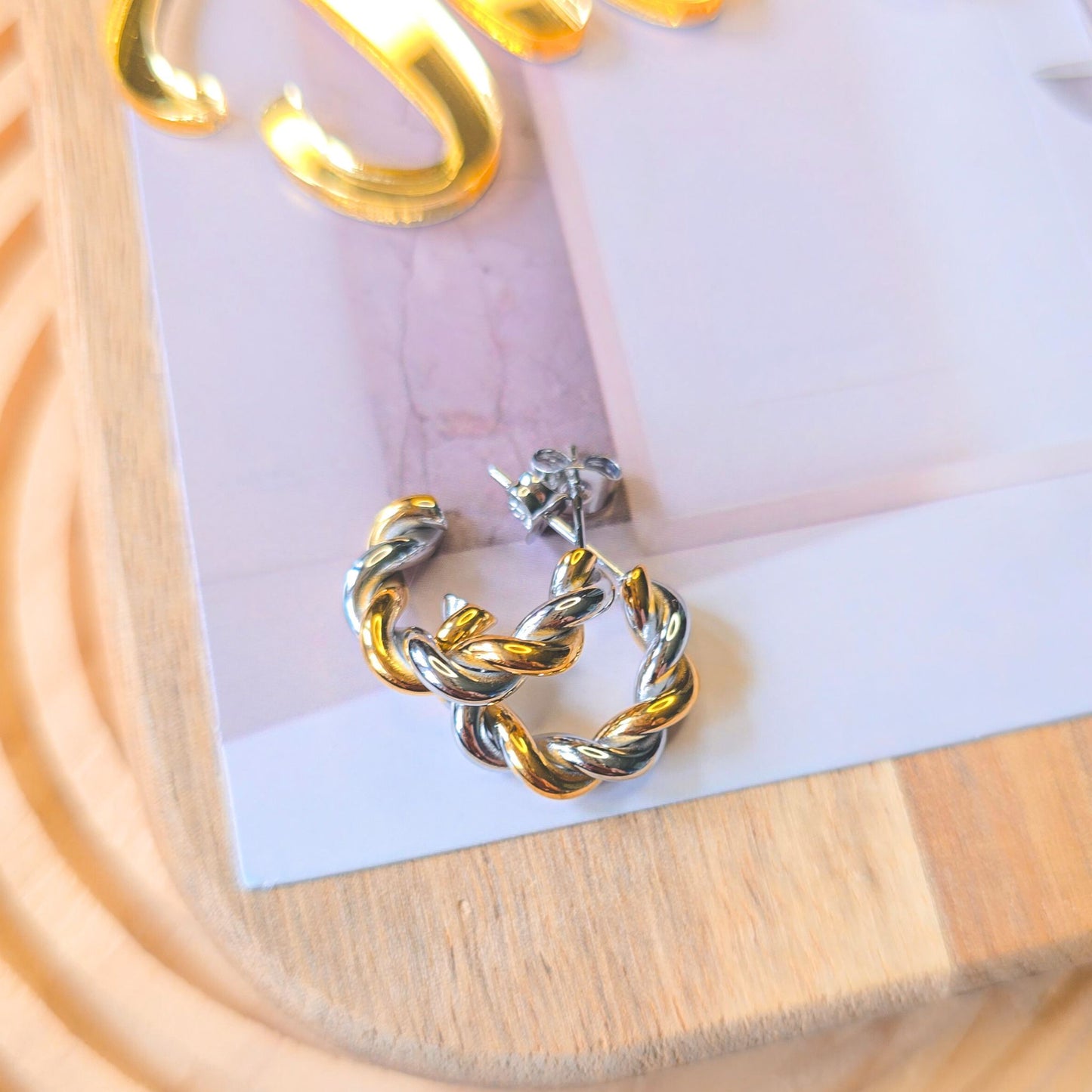 Gold & Silver hoop earrings