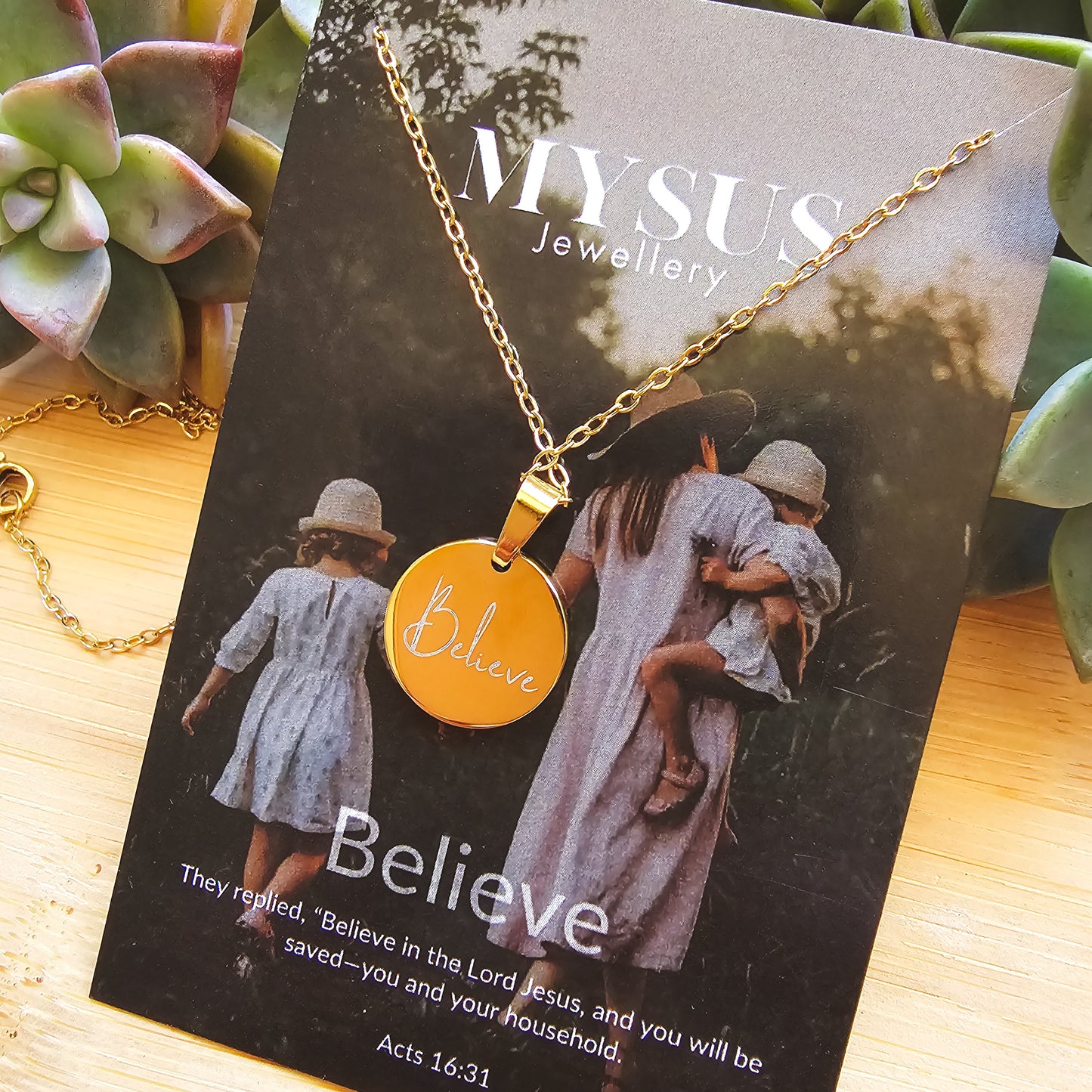 BELIEVE - gold double side