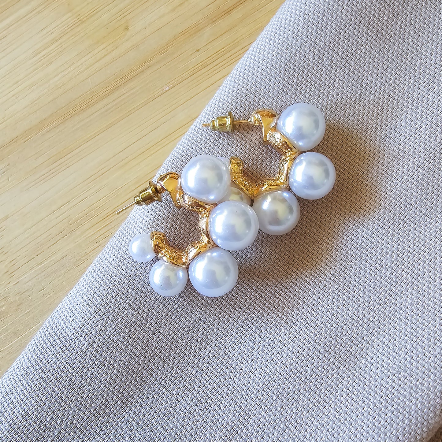 Irregular Faux Pearl ladies earrings