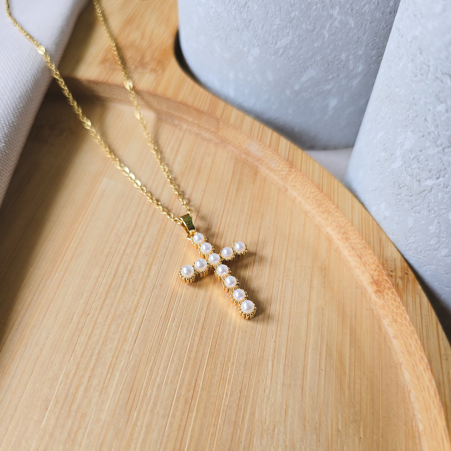 Faux pearl 55cm necklace