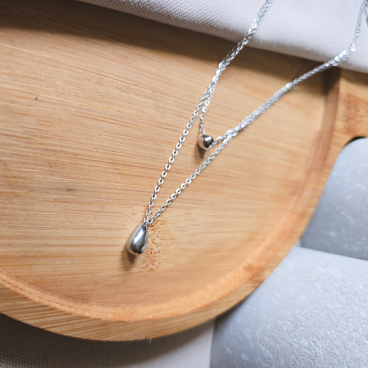 Double Layer silver water drop