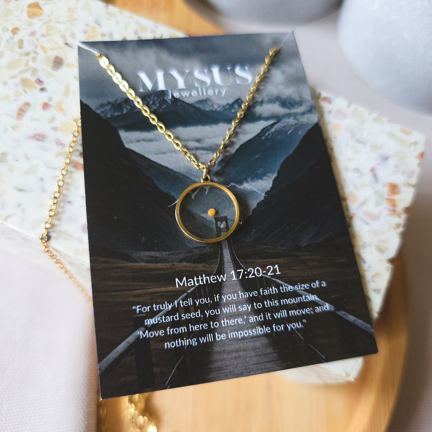 Mustard Seed Faith Necklace GOLD