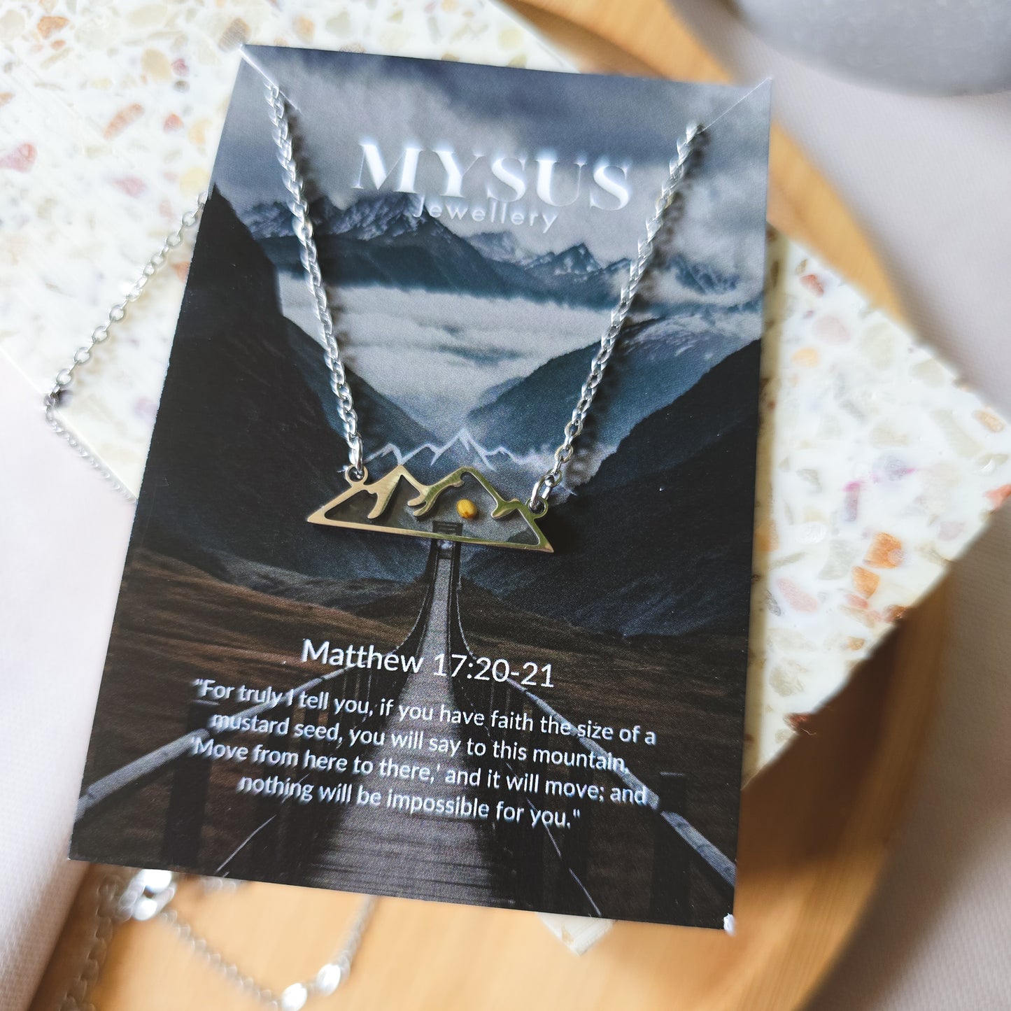 Mustard Seed Faith Necklace SILVER