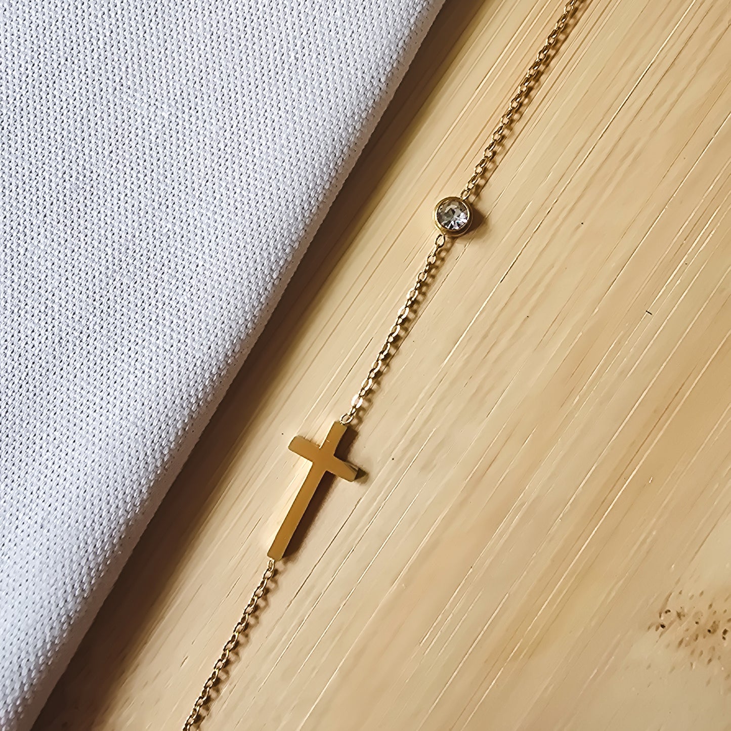 18k Gold plated cross bracelet