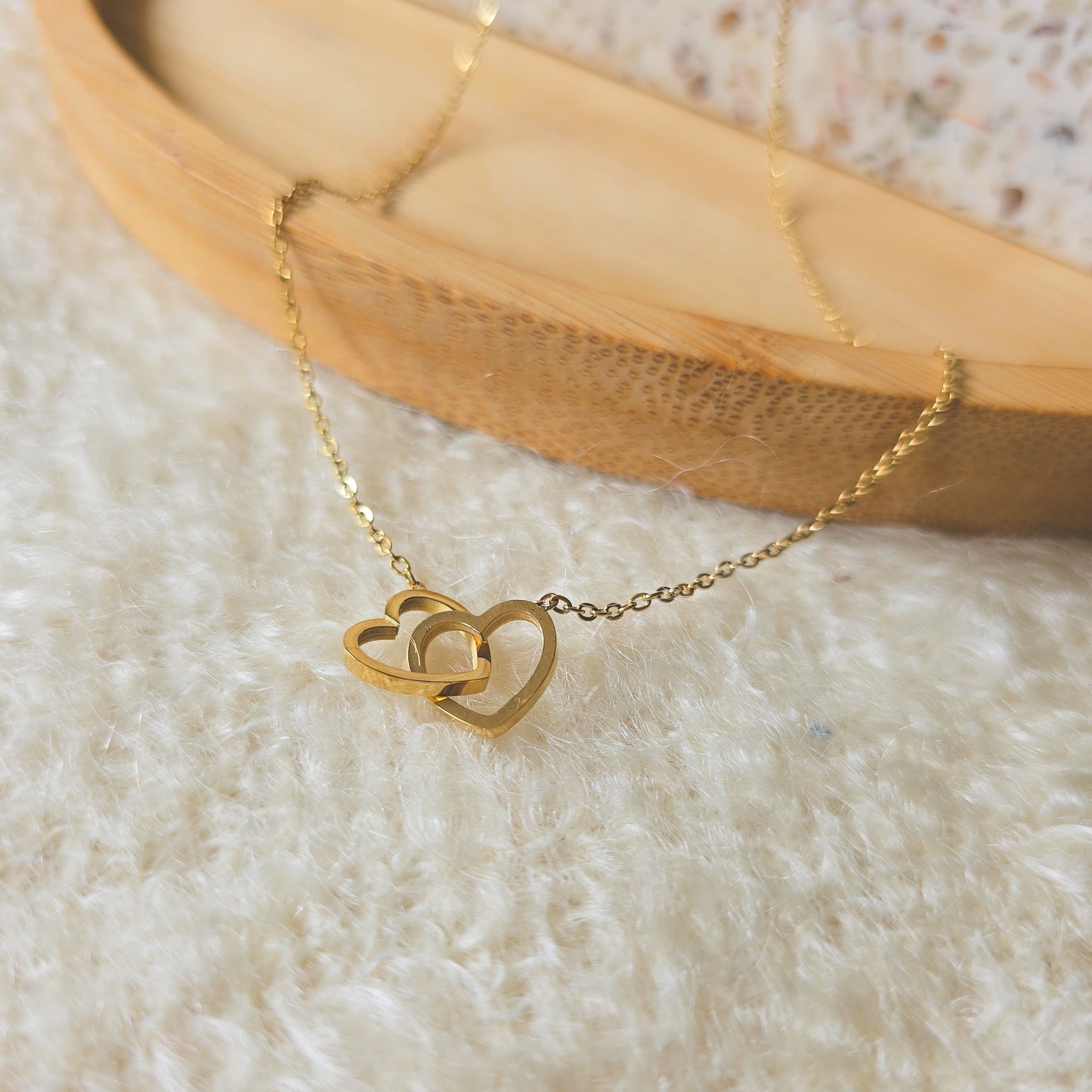 Heart to Heart Gold Necklace