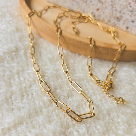 80 + 5cm chain necklace gold