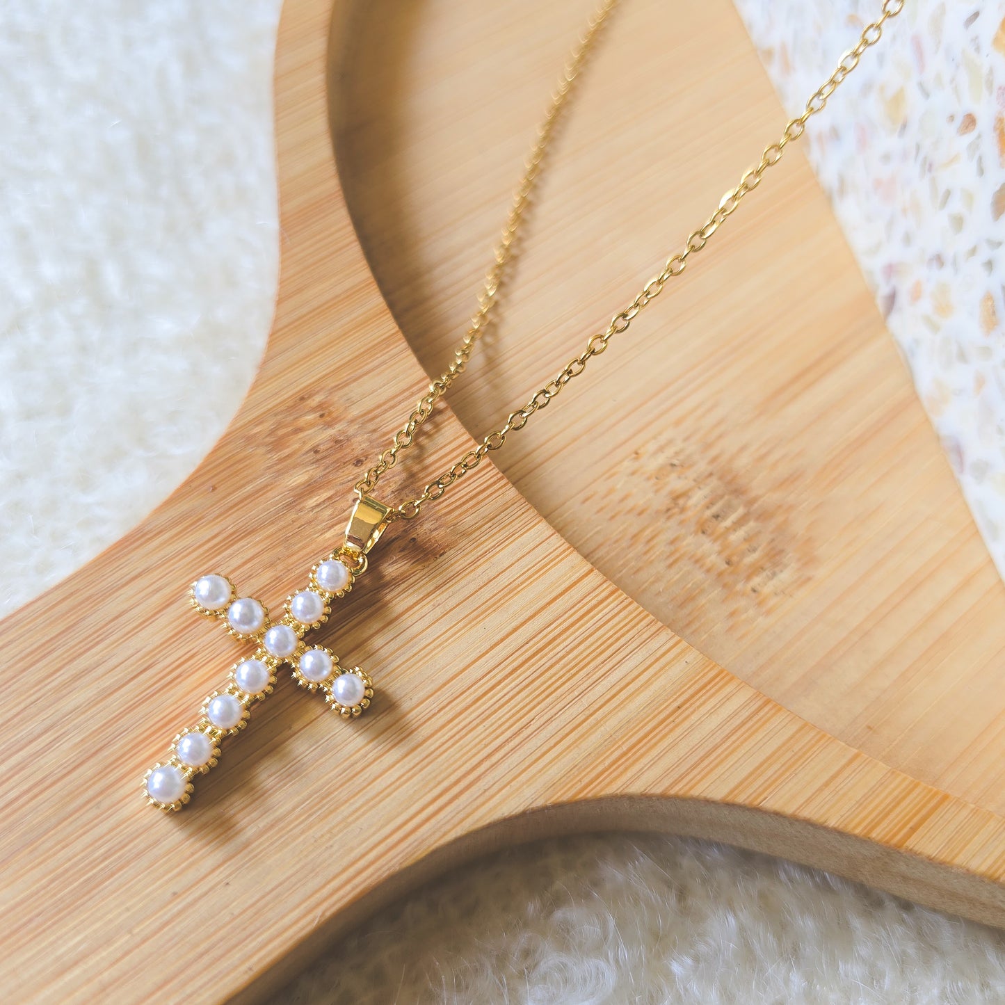 Faux pearl 55cm necklace