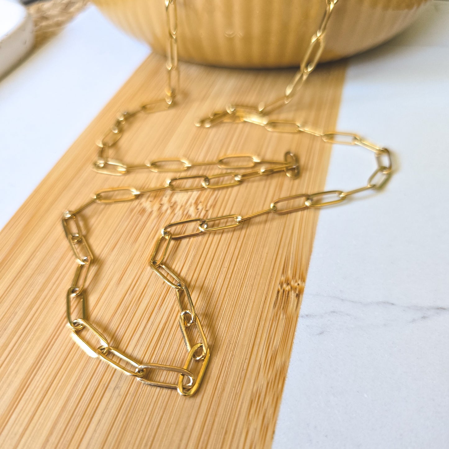 80 + 5cm chain necklace gold