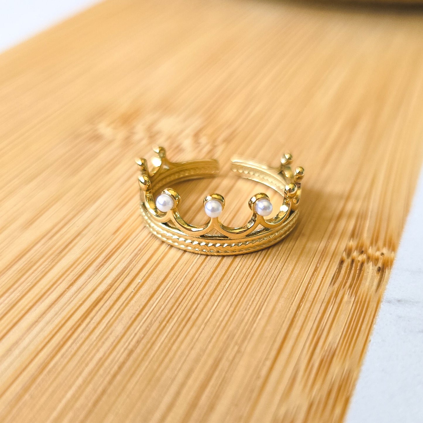 HIS DAUGHTER Crown 18k gold plated