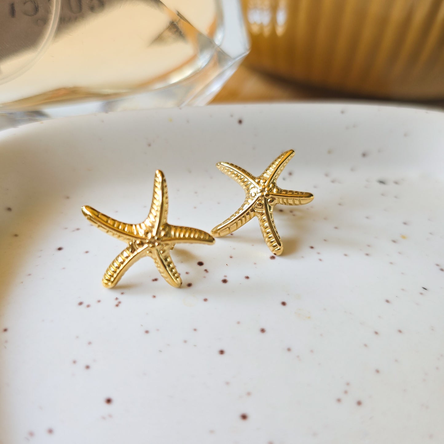 Gold Starfish earrings