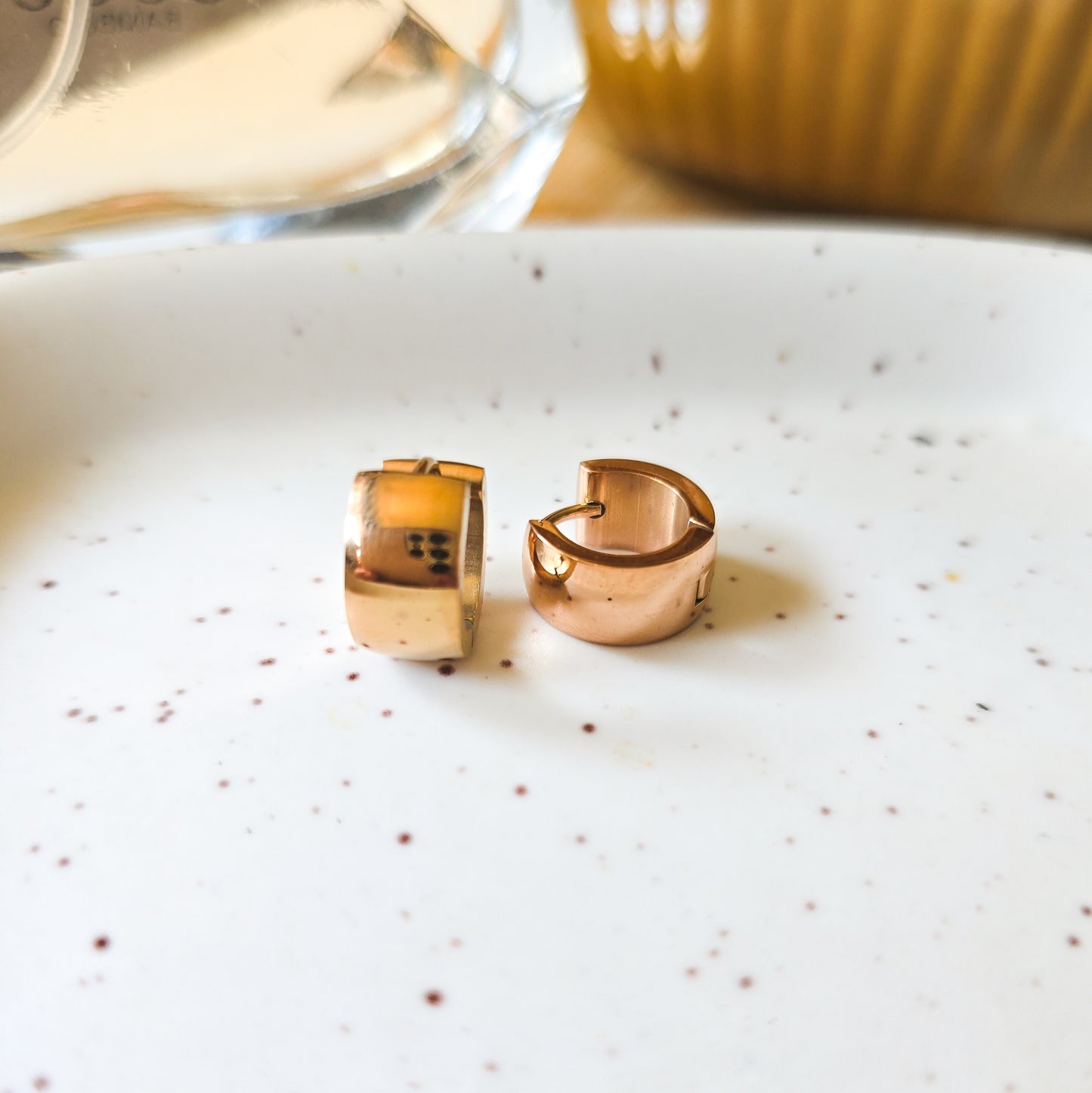 Monochrome  Rose Gold Earrings