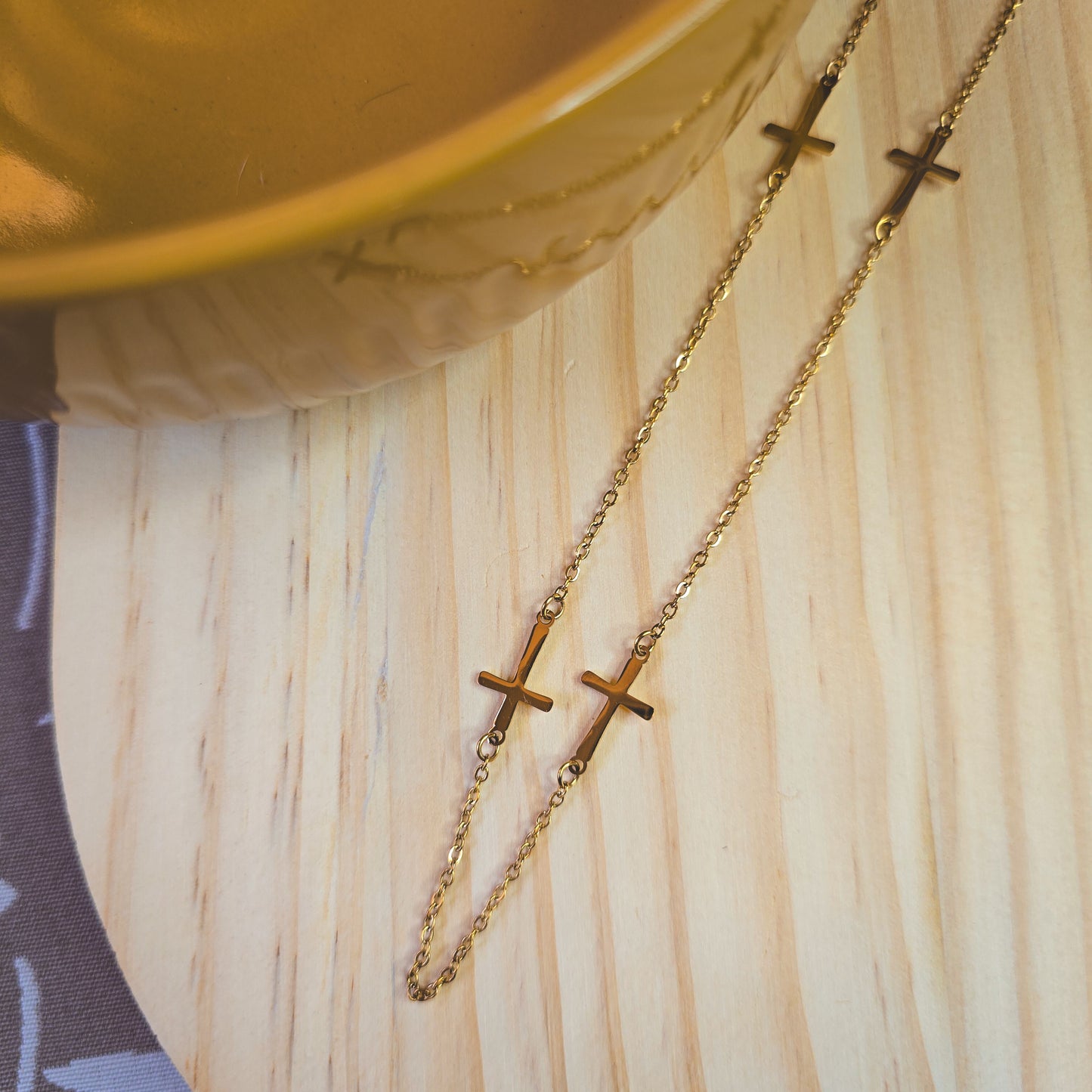 18k Plated Gold Cross necklace