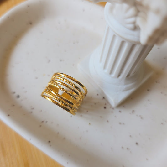 Layerd Gold adjustable ring