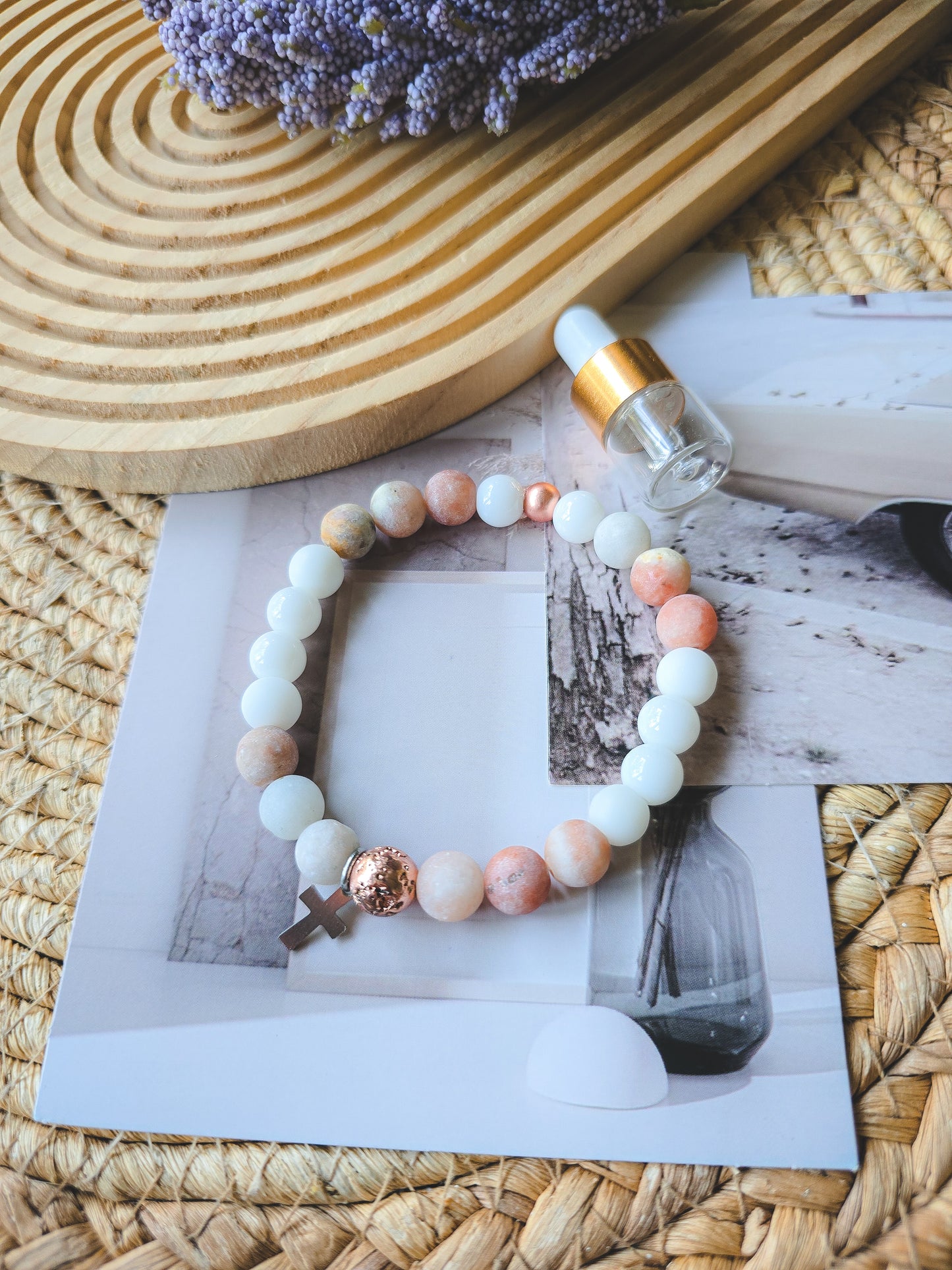 Natural stone PRAYER bracelet