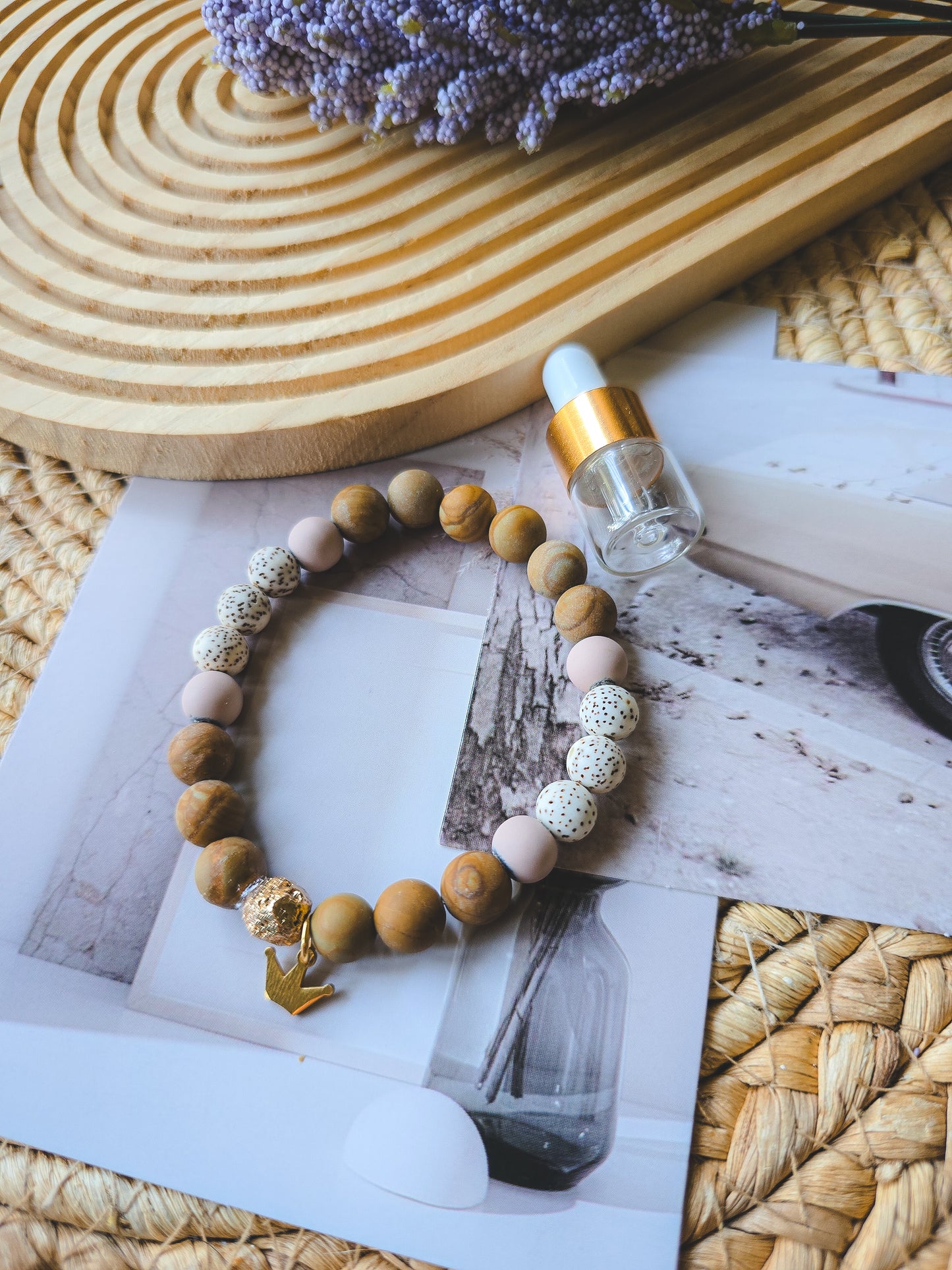 Natural stone PRAYER bracelet