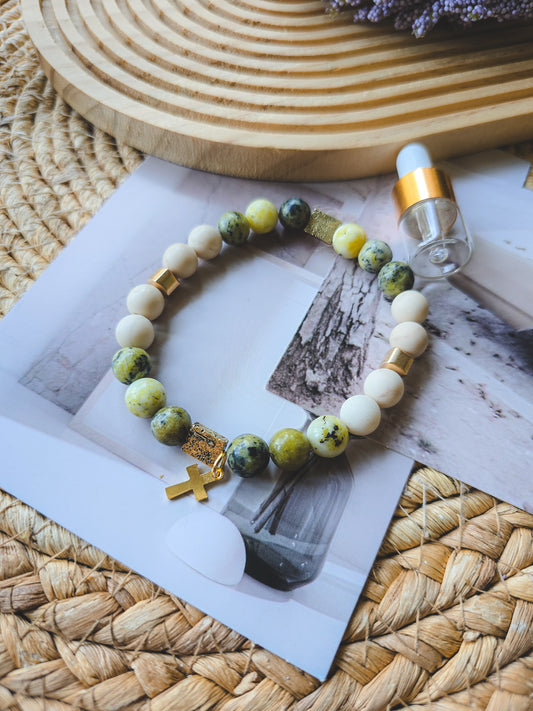 Natural stone PRAYER bracelet