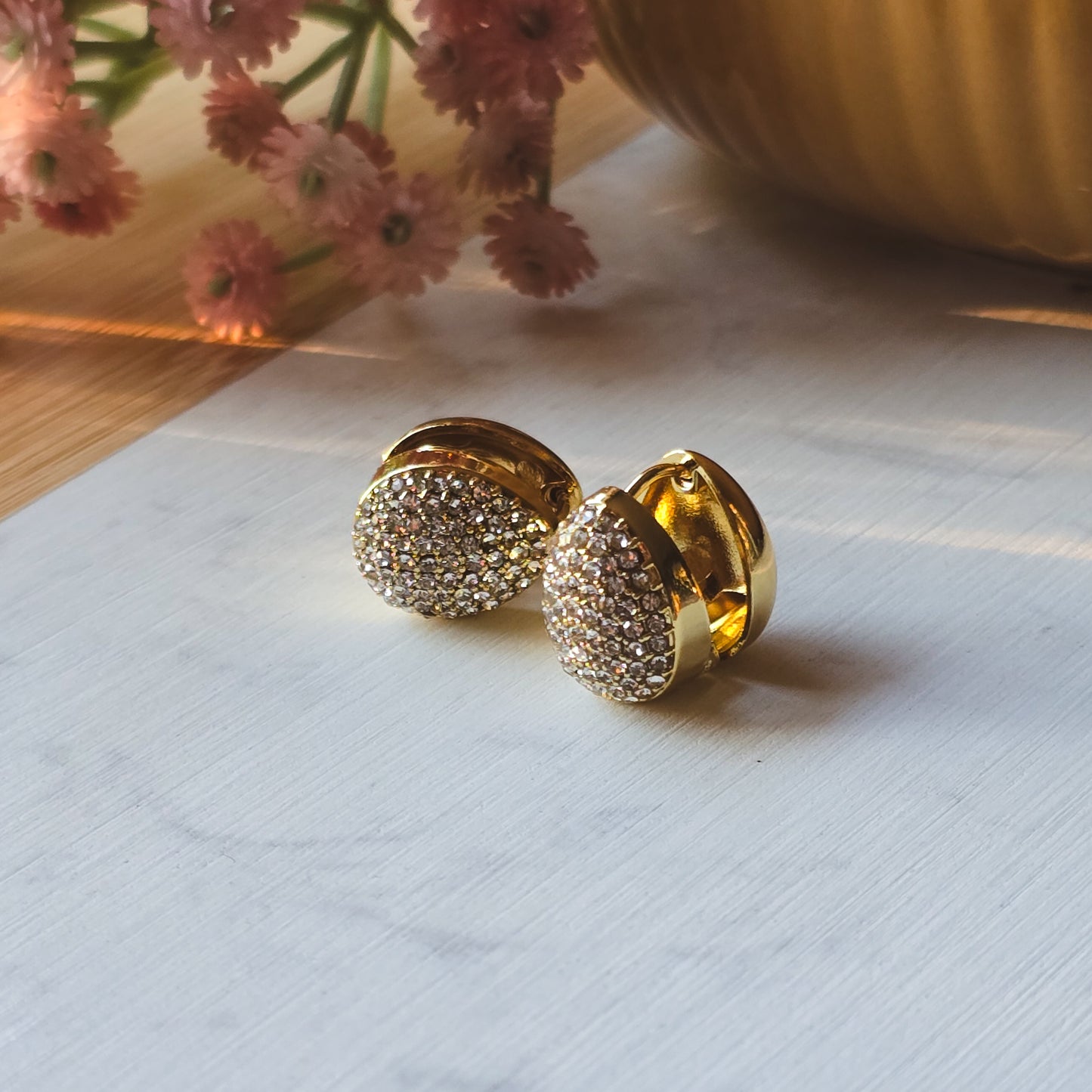 Teardrop 18k gold plated Zirconia
