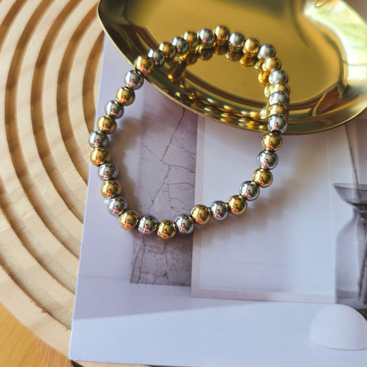 STAINLESS STEEL bead bracelet