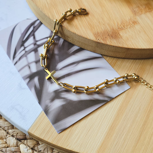 Cross U-shaped bracelet