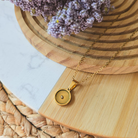 Handmade 1.2mm pendant mustard seed