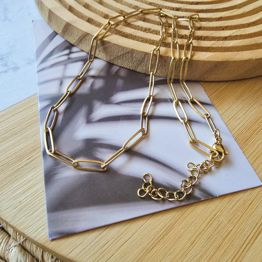 Paperclip Gold Elegant necklace