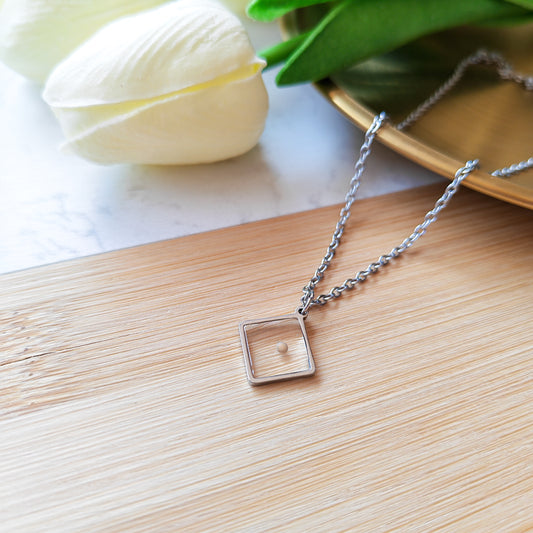 Handmade 1.2mm square mustard seed necklace