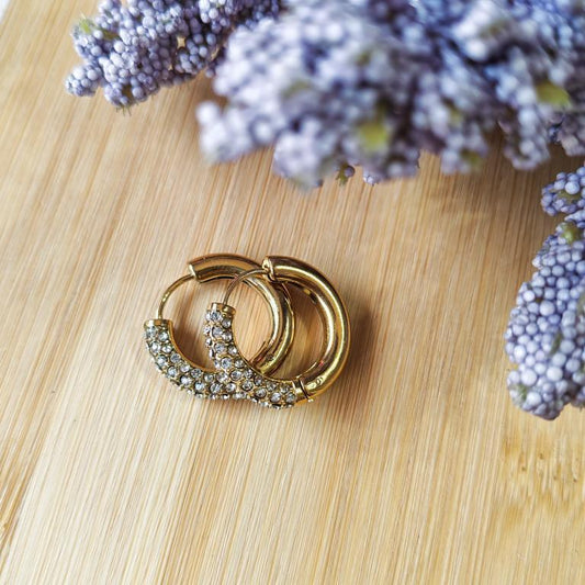 Hoop Rhinestone earrings