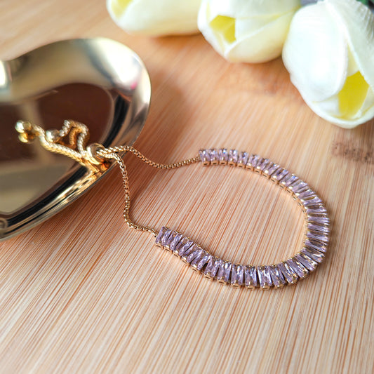 Adjustable Zirconium pink stone