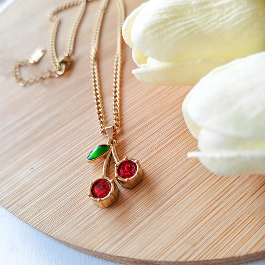 Cherry pendant necklace